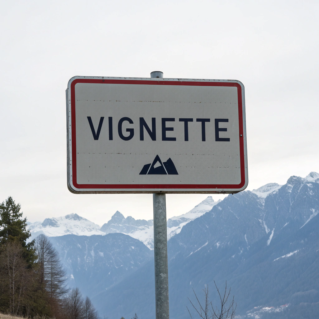 Österreichisches Straßenschild Illustration